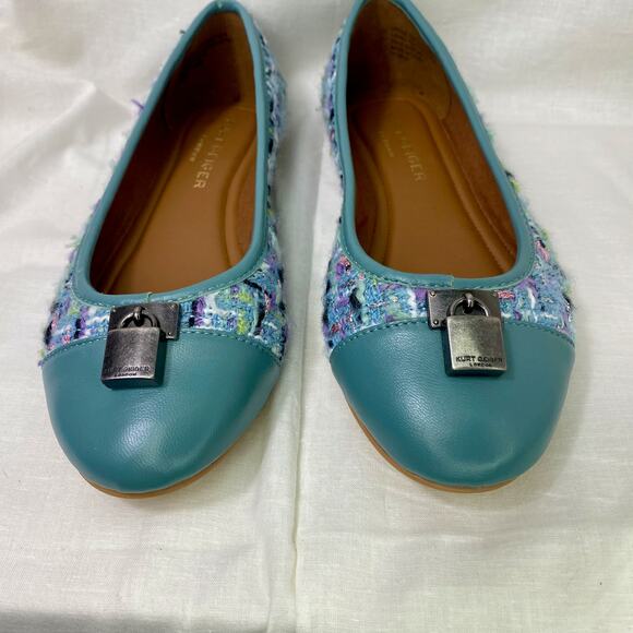 Kurt Geiger London Tweed & Leather Ballet Flats MSRP$130 - Picture 5 of 16